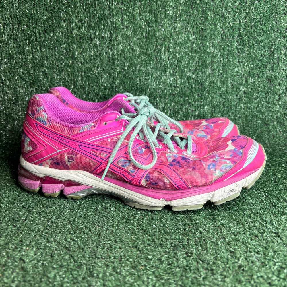 Asics GT-1000 Floral Camo Print Running Athletic Sneakers Pink Womens Size 11.5
